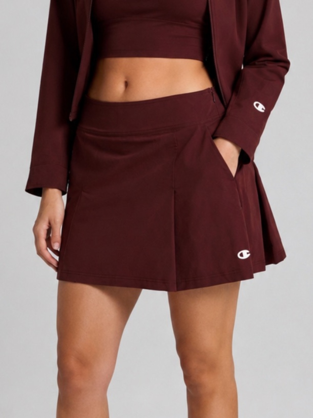 Champion Women's Pleated Skort maroon